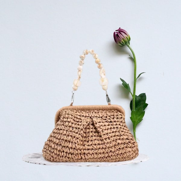 Summer Cloud Crochet Bag: Modern Woven Dumpling Grab Bag for Women - Handmade Luxury Clutch Purse, Perfect Gift