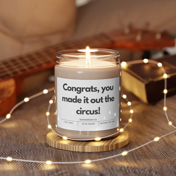 Congrats on Quitting Your Job Candle - Retirement Gift - Funny Retirement Gifts for Men Gift - CoWorker Gift - New Job Candle