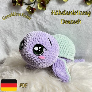 Crochet pattern turtle Geraldine PDF German