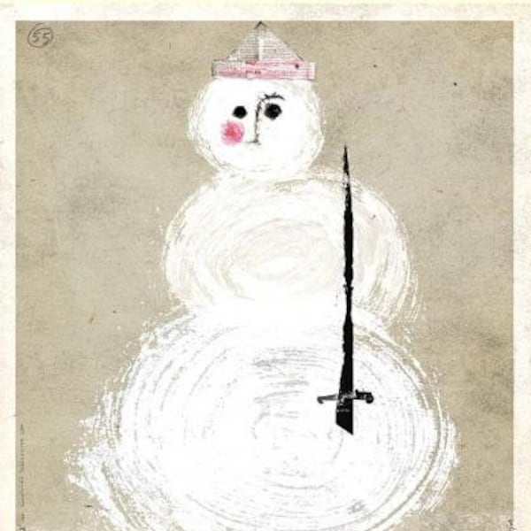 Snowman Poland Original 2013 poster by Ryszard Kaja Polish winter 98x68
