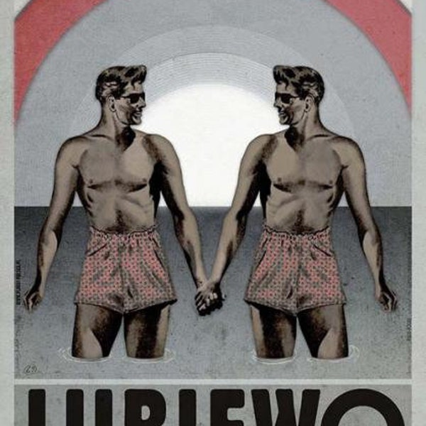 Lubiewo Poland Original Polish poster by Ryszard Kaja Poland 98x68 gay poster Polska Szkola Plakatu