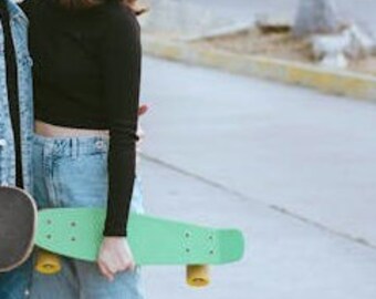 Handmade trend personality Green fashion skateboard