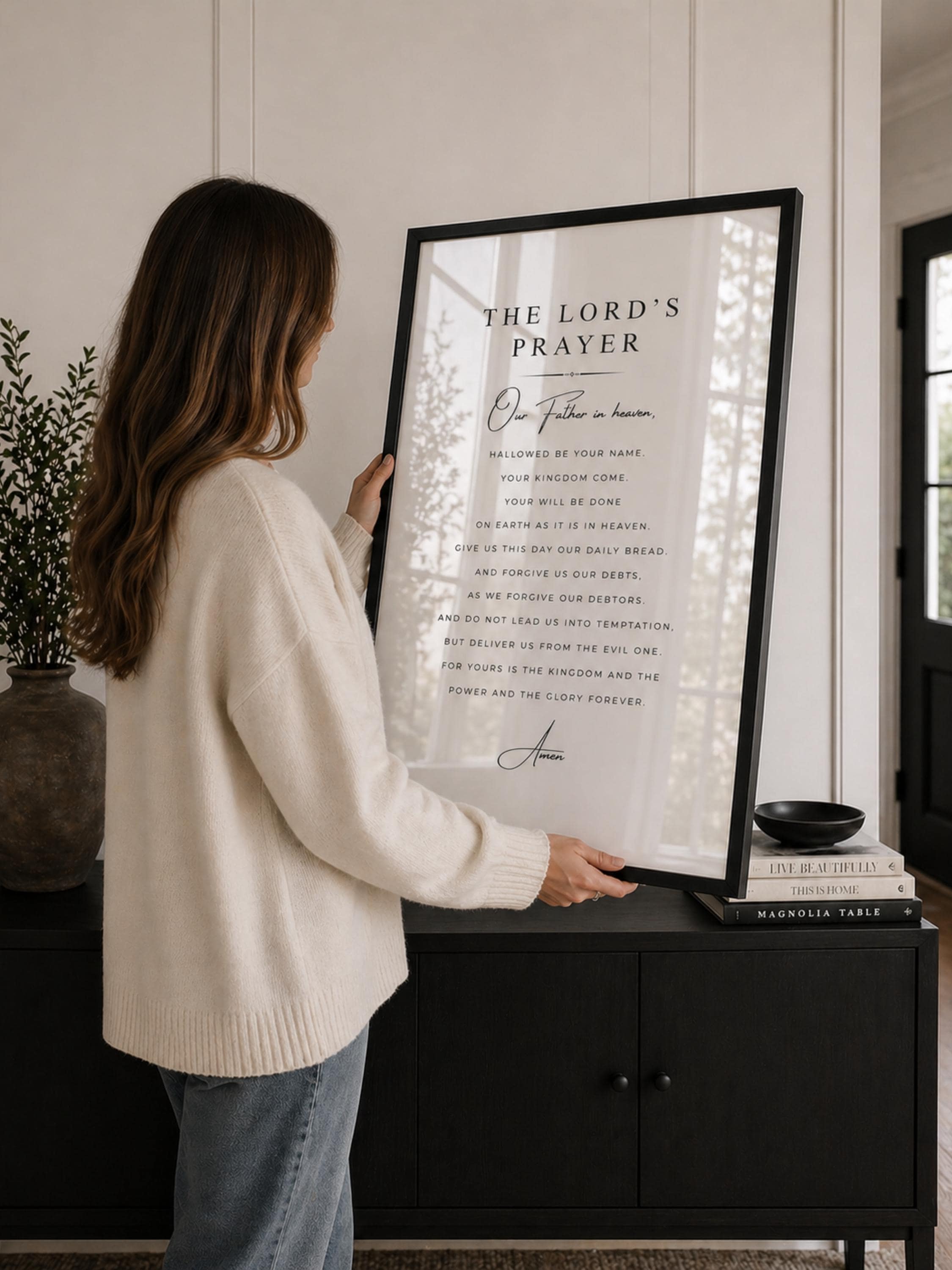 The Lord’s Prayer Wall Art – Christian Printable | the Our Father ...