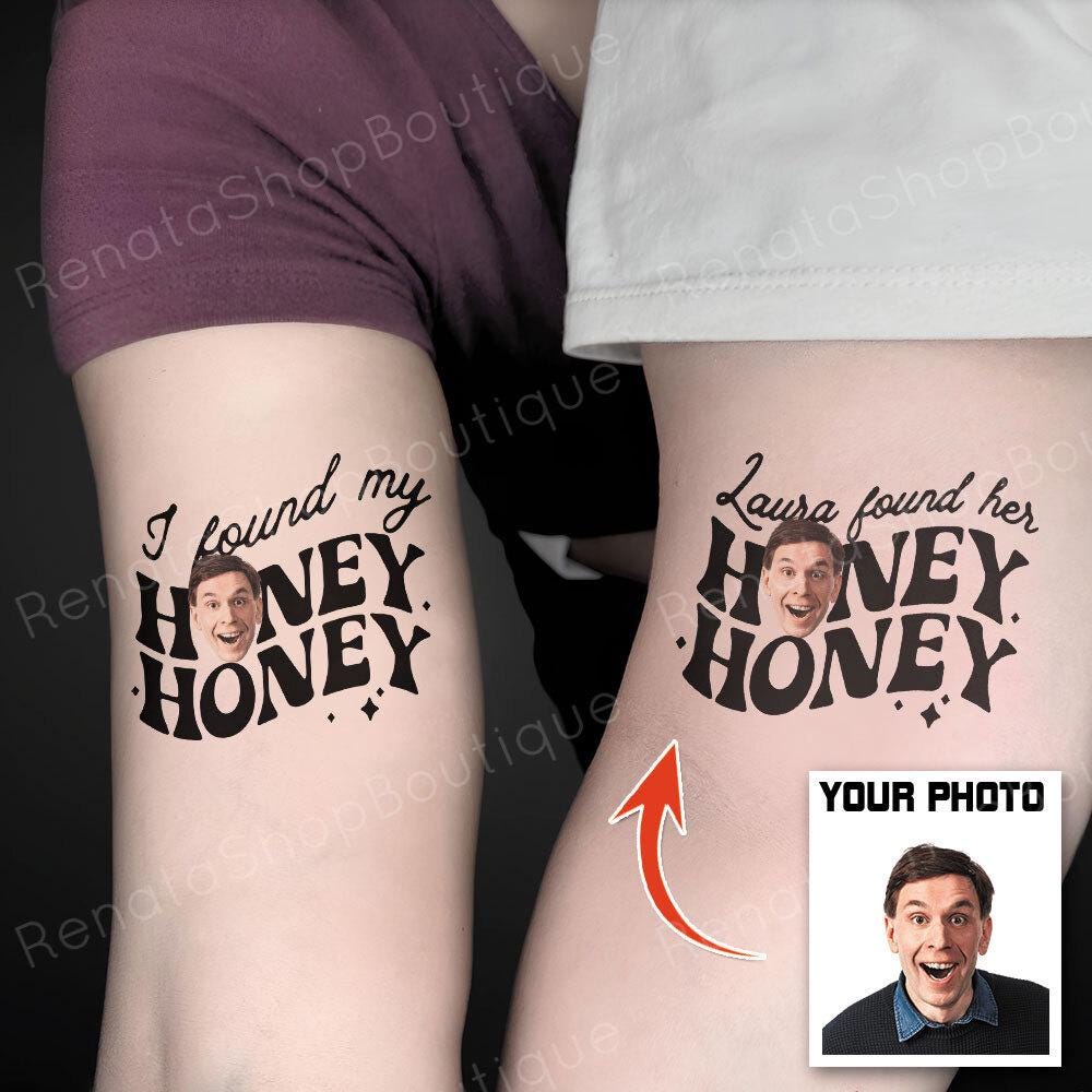 She Found Her Honey Honey Bachelorette Temporary Tattoo, Bachelorette Party Favors Tattoo, Temporary Tattoo for Bridesmaids and Groomsmen