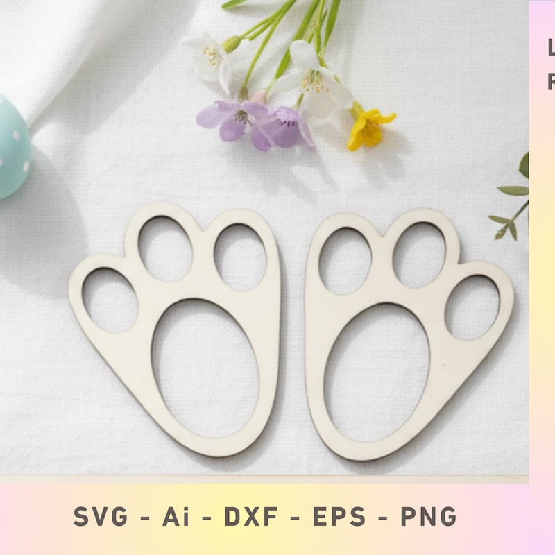 Tamplate Rabbit Paws Rabbit Paw Prints - Etsy
