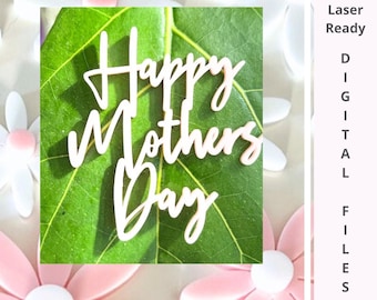 Happy Mothers Day Charm & Flowers SVG Bundle Cricut Glowforge (Digital Download)