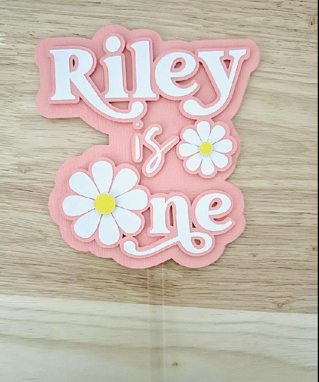 Custom Design Daisy First Birthday Custom Cake Topper SVG Bundle ...