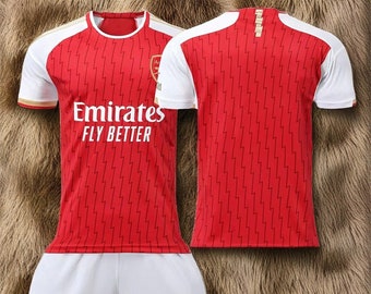 Customized Football jersey,23-24 Arsenal home jersey,#7SAKA Red Jersey and Shorts,Gift for SAKA Fans