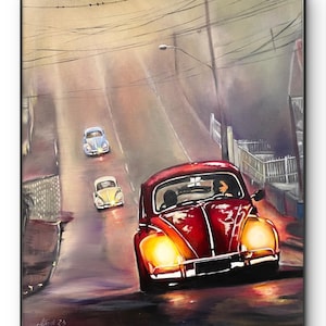 Quadro dipinto auto XXL Art Art pittura ad olio unico originale direttamente dall'artista regalo pittura