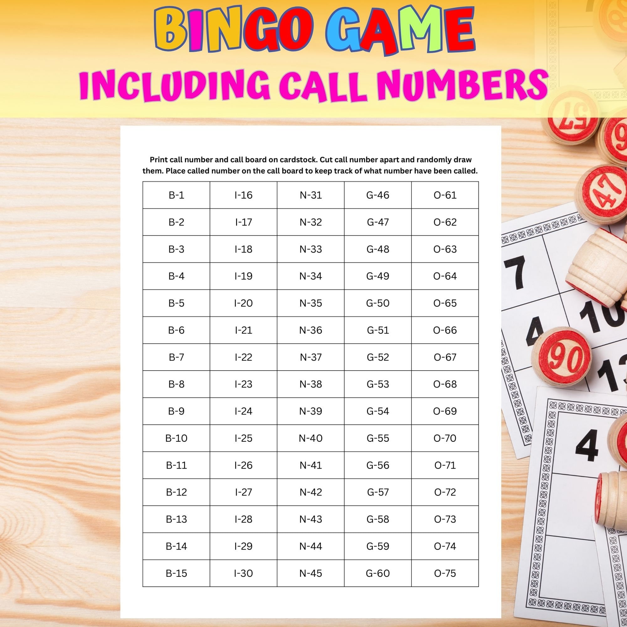 100 Printable Bingo Cards for All Ages | Easy 1-75 Call Game | Game for ...
