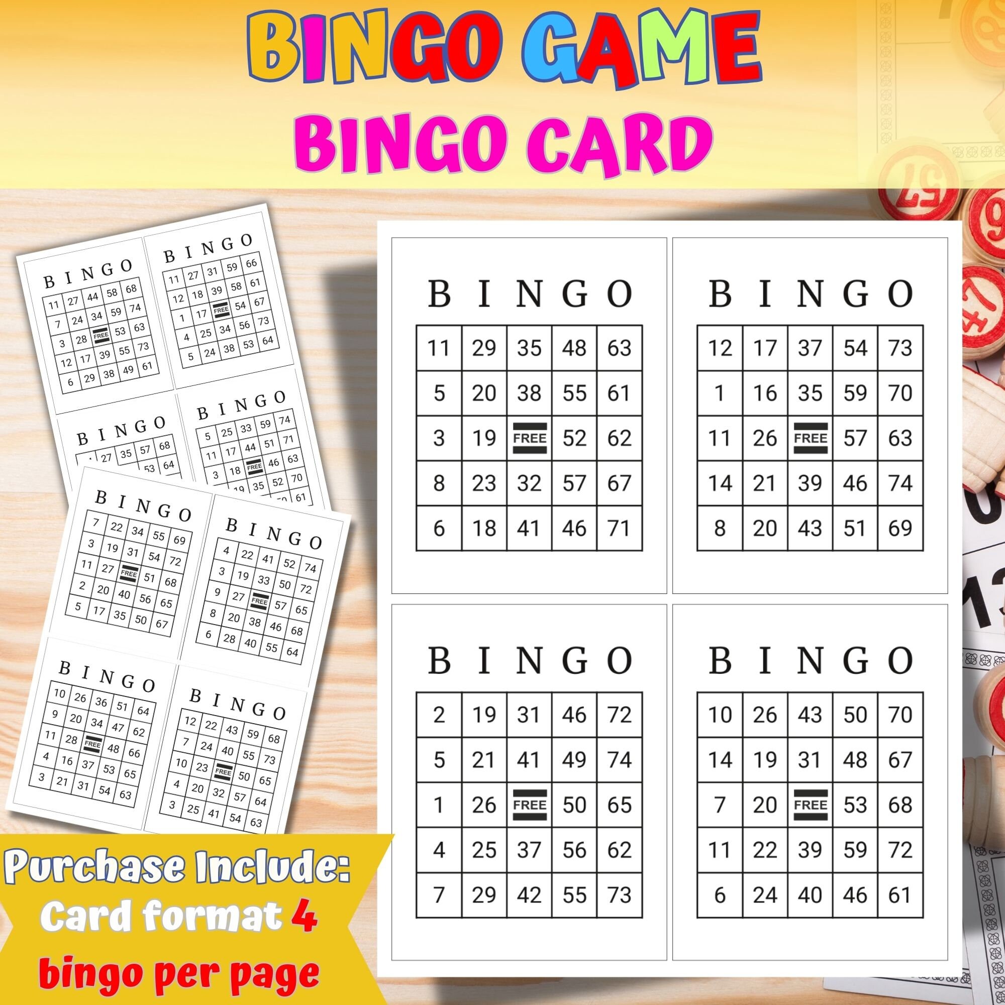 100 Printable Bingo Cards for All Ages | Easy 1-75 Call Game | Game for ...