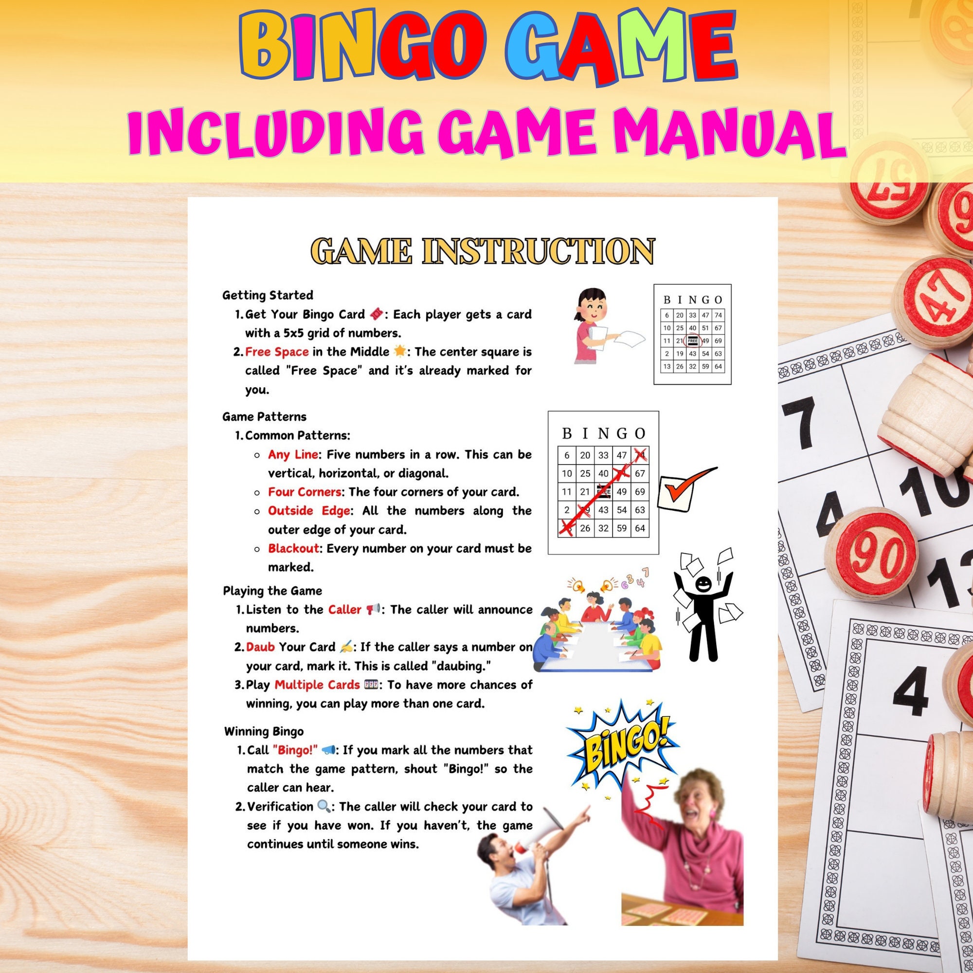 100 Printable Bingo Cards for All Ages | Easy 1-75 Call Game | Game for ...