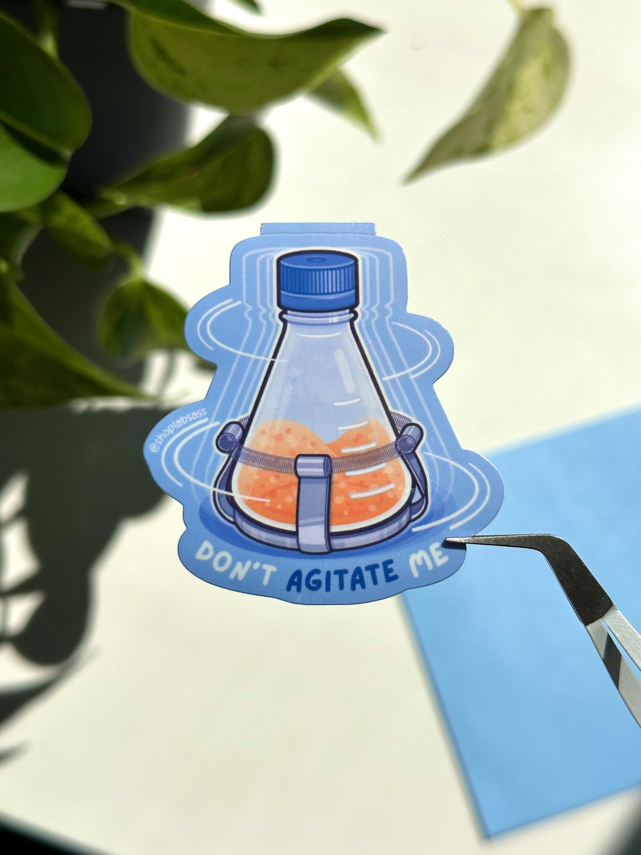 Don't Agitate Me Flask Vinyl Sticker | Funny Science Stickers, Cute ...