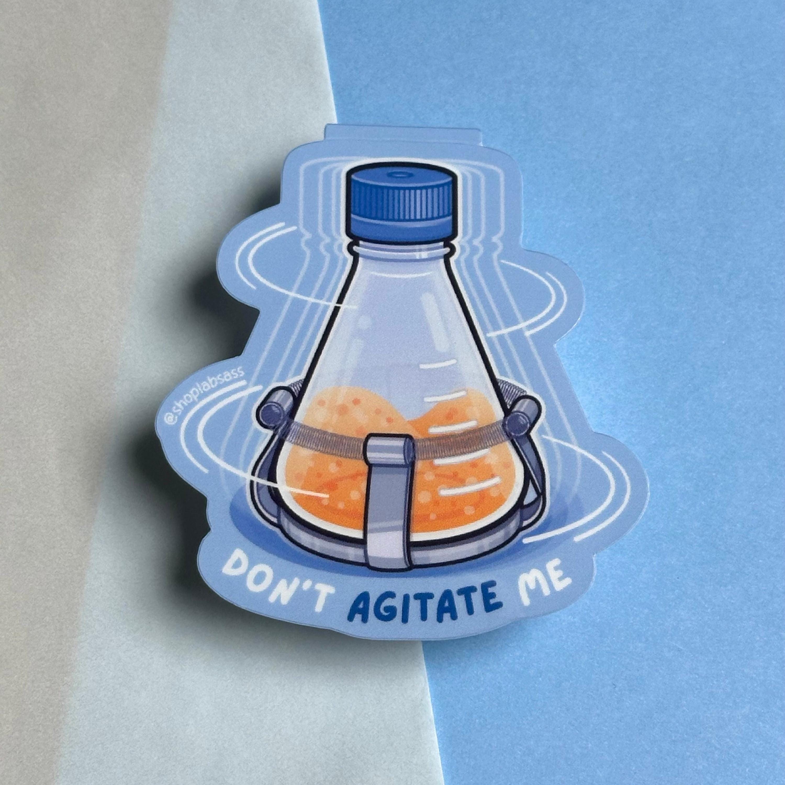 Don't Agitate Me Flask Vinyl Sticker | Funny Science Stickers, Cute ...