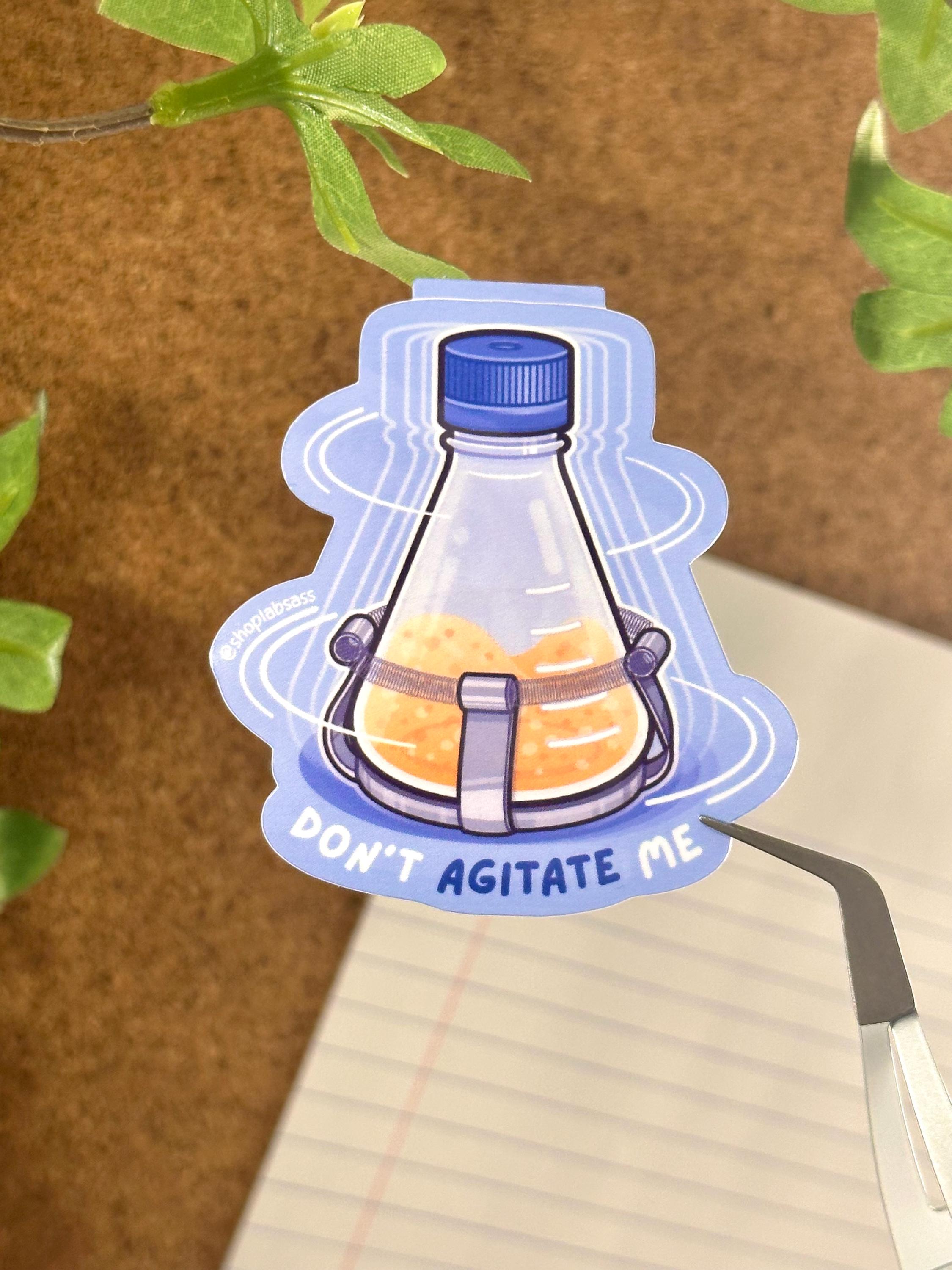 Don't Agitate Me Flask Vinyl Sticker | Funny Science Stickers, Cute ...