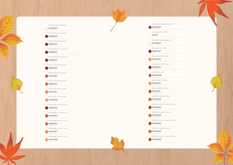 Twitch Chat Widget Simple Autumn Theme image 2