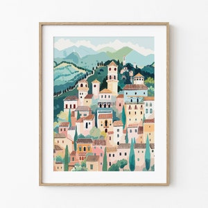 Alhambra Castle Print, Spanish Palace Artwork, Andalusian Decor, Travel Inspired Wall Art, Unique Gift Idea