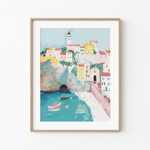 La Rochelle Kunstdruck, Französische Küsten Wanddekoration, Charente-Maritime Poster, Frankreich Reise Kunstwerk, Historische Hafen Szene