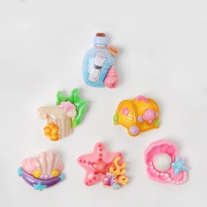 Cute Shinny Starfish Coral Pearl Shell Drift Bottle Shoe Charms Croc Pins Shoe Accessories High Quality Custom Personalized Collectible