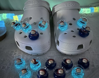 Fluorescent Ponyo in Fish Tank Shoe Charms Croc Pins High Quality Custom Personalised Collectible Hand Craft