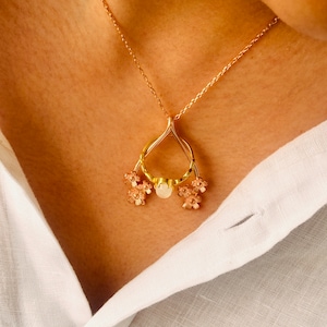 Collar porta anillos con forma de hueso de la suerte: colgante de plata de ley para sujetar anillos