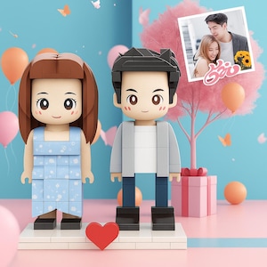 Custom Brick Me Figures – Couple Mini Figures | Personalized Building Block Toy Gift | Wedding, Anniversary, Handmade ABS Figurines!