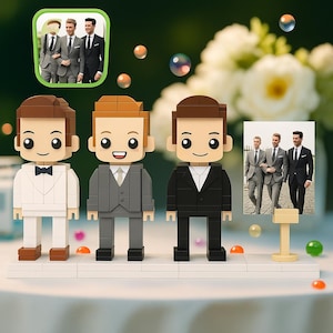 Custom Brick Me Figures – Couple Mini Figures | Personalized Building Block Toy Gift | Wedding, Anniversary, Handmade ABS Figurines!