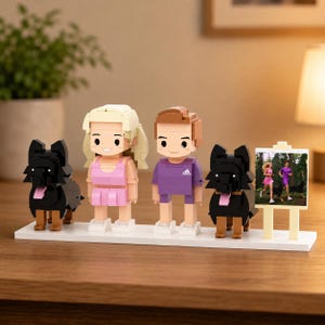 Figuras de ladrillos personalizadas, figuras Brick Me, figuras de ladrillos para parejas, juguete de bloques de construcción, regalo de minifigura personalizada, regalo de aniversario de bodas