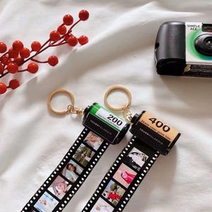 5-20 Fotos Custom Film Roll Schlüsselanhänger Geschenk - Personalisierte Fotos Film Roll für Paare oder Jahrestag Geschenk!