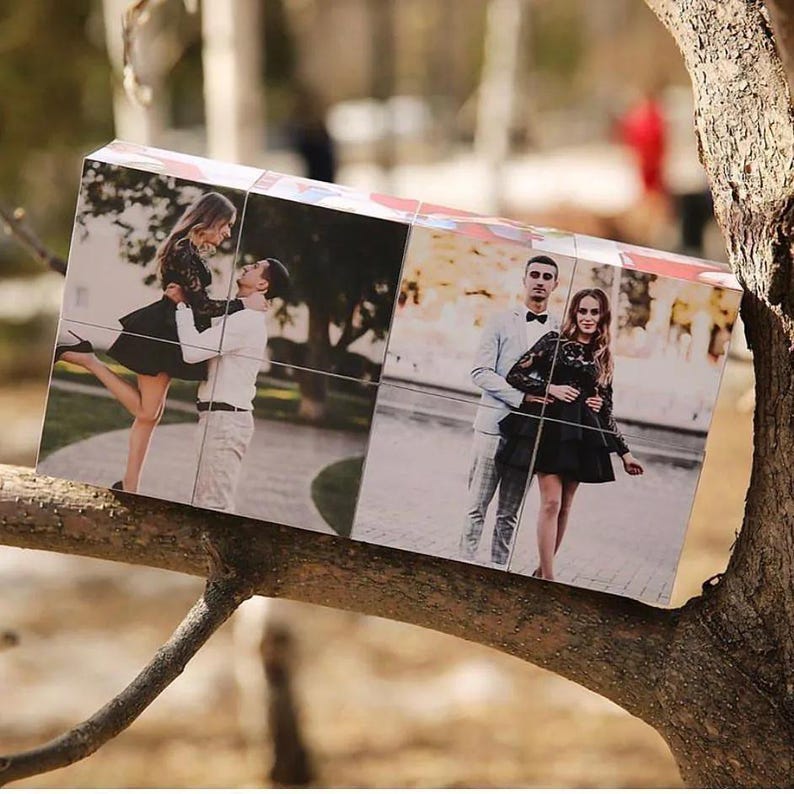 Cubo fotografico personalizzato: regalo ricordo in legno personalizzato immagine 9