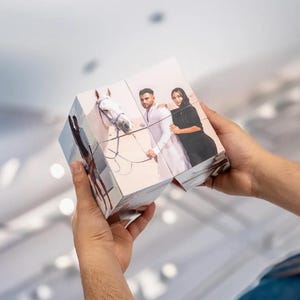 Benutzerdefinierte Fotowürfel | 3D Fotowürfel | Zauberwürfel | Fotogeschenk Hochzeit | Paare Geschenk | Geschenk für sie | Personalisierte Foto-Block!