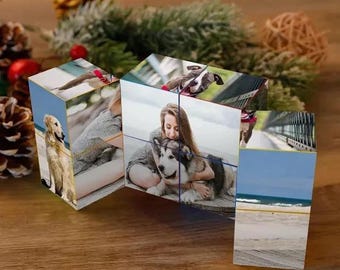 Cubo fotografico personalizzato: regalo ricordo in legno personalizzato