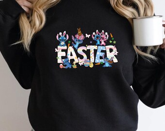 Disneyland Easter Shirt, Happy Easter Day Sweatshirt,  Stitch Easter Tee,Disney shirt,Disney Stitch Shirt, Lilo and Stitch Tee,Easter