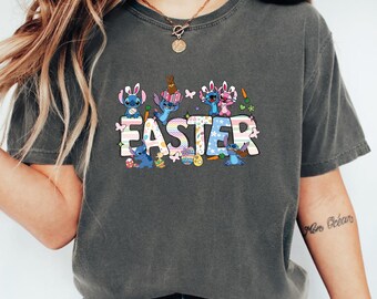 Comfort Colors Disney Stitch Shirt, Mickey Castle Tee, Lilo and Stitch Tee, Magic Kingdom Shirt, Disneyland Shirt, Easter Shirt, Easter