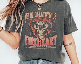 Fireheart Shirt, Aelin Galathynius, Throne Of Glass Merch Tee, Fireheart Tshirt, Retro Fireheart Tshirt