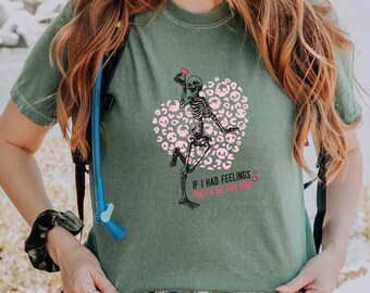 Comfort Colors Anti-Valentine Skeleton T-Shirt, Anti Valentine Tshirt, Skeleton Tshirt, Skeleton Shirt