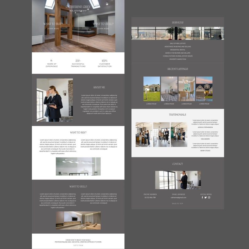 Luxury Real Estate Website Template, Realtor Website Template, Real ... - Luxury Property Agent Website