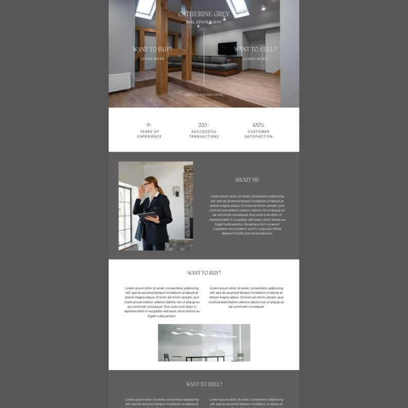 Picture of Luxury Real Estate Website Template, Realtor Website Template, Real ...
