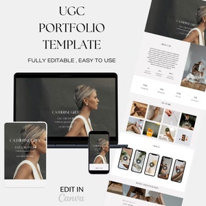 UGC Portfolio Template Canva, Neutral Ugc Starter Kit, Ugc Website Template, Ugc Creator Portfolio, Ugc Media Kit, Minimalist Ugc Portfolio