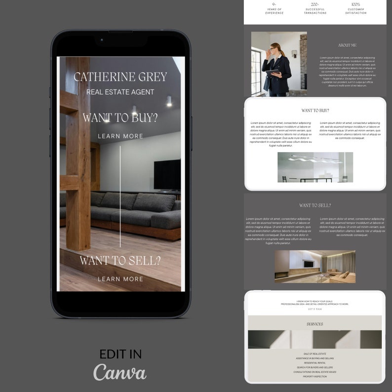 Luxury Real Estate Website Template, Realtor Website Template, Real ...