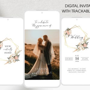 Invitación de boda WEB con RSVP rastreable, Invitación de boda digital, Invitación de boda electrónica, Invitación de boda animada, Invitar