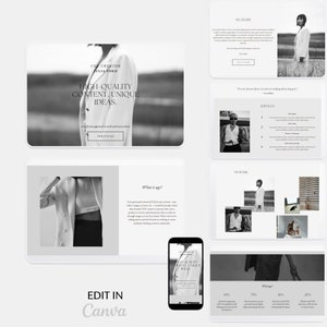 UGC Portfolio Template, Ugc Starter Kit, Ugc Website Template, Ugc Creator Portfolio, Ugc Media Kit Canva, Minimalist Portfolio, Ugc Canva