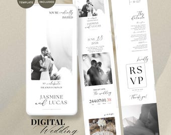 Wedding Invitation Website, Digital Wedding Invite, Trackable RSVP, Countdown Timer, Map, Instant Download