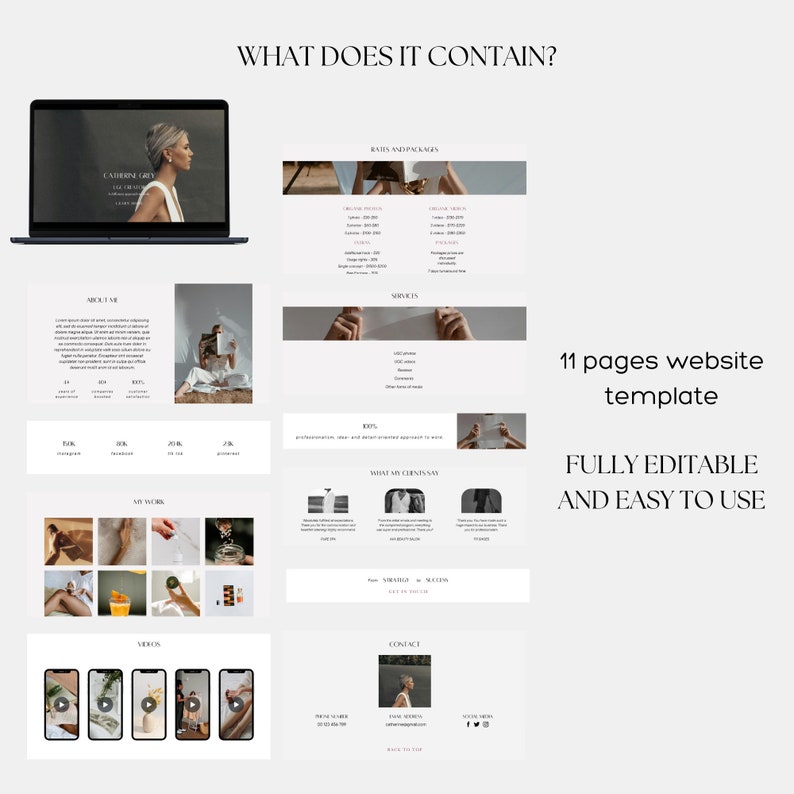 UGC Portfolio Template, Ugc Starter Kit, Ugc Website, Ugc Web, Ugc Website Template, Ugc Creator Portfolio, Ugc Media Kit Canva