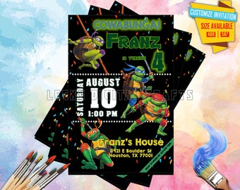 Ninja Turtles Birthday Invitation - D1