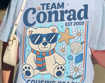 Team Conrad Junior Mint Bear Shirt, Cousins Beach Shirt, Summer Beach Tee, Summer I Turned Pretty Cousins, Team Conrad Shirt, TSITP  Movie