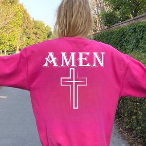 Amen Christian Crewnreck, Stronger Bible Verse Shirt Christian Clothing Shirt, Gift for Men, Religious Shirts Christianity Gift for Him