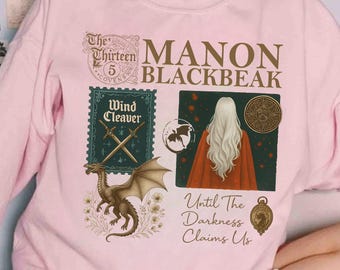 Vintage Manon Blackbeak Throne Of Glass Tee, Throne of Glass Merch,  SJM Merch Terrasen Bookish Hoodie, SJM ACOTAR Tee, The Thirteen Shirts