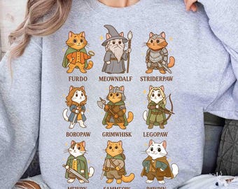LORD Der Katzen Pullover, Der Zauberer Ring Inspirierte Bücherwurm Shirts, Lustiges LOT Ring Serie T Shirt, Die Gefährten Der Kätzchen, Fantasy Lesung