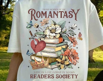 Sociedad de Lectores de Romance de Crewceck, Club de Amantes de los Libros, Regalo para Lectores de Romance, Camiseta de Libro de Romance de Fantasía, Amante de los Libros, Amante de los Libros